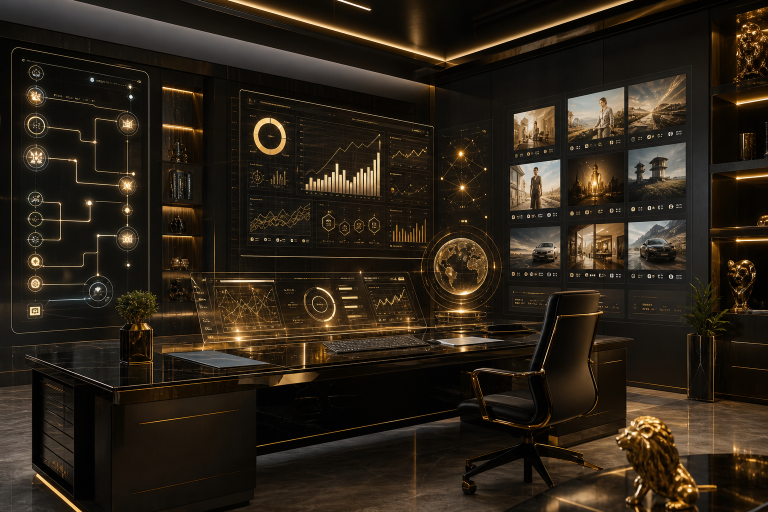 Elite Profits AI command center visual